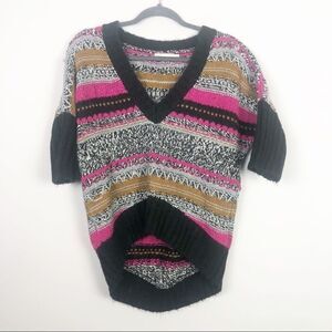 SPIN-DL | Multicolor Stripe V-Neck Sweater Women’s Size X-Small